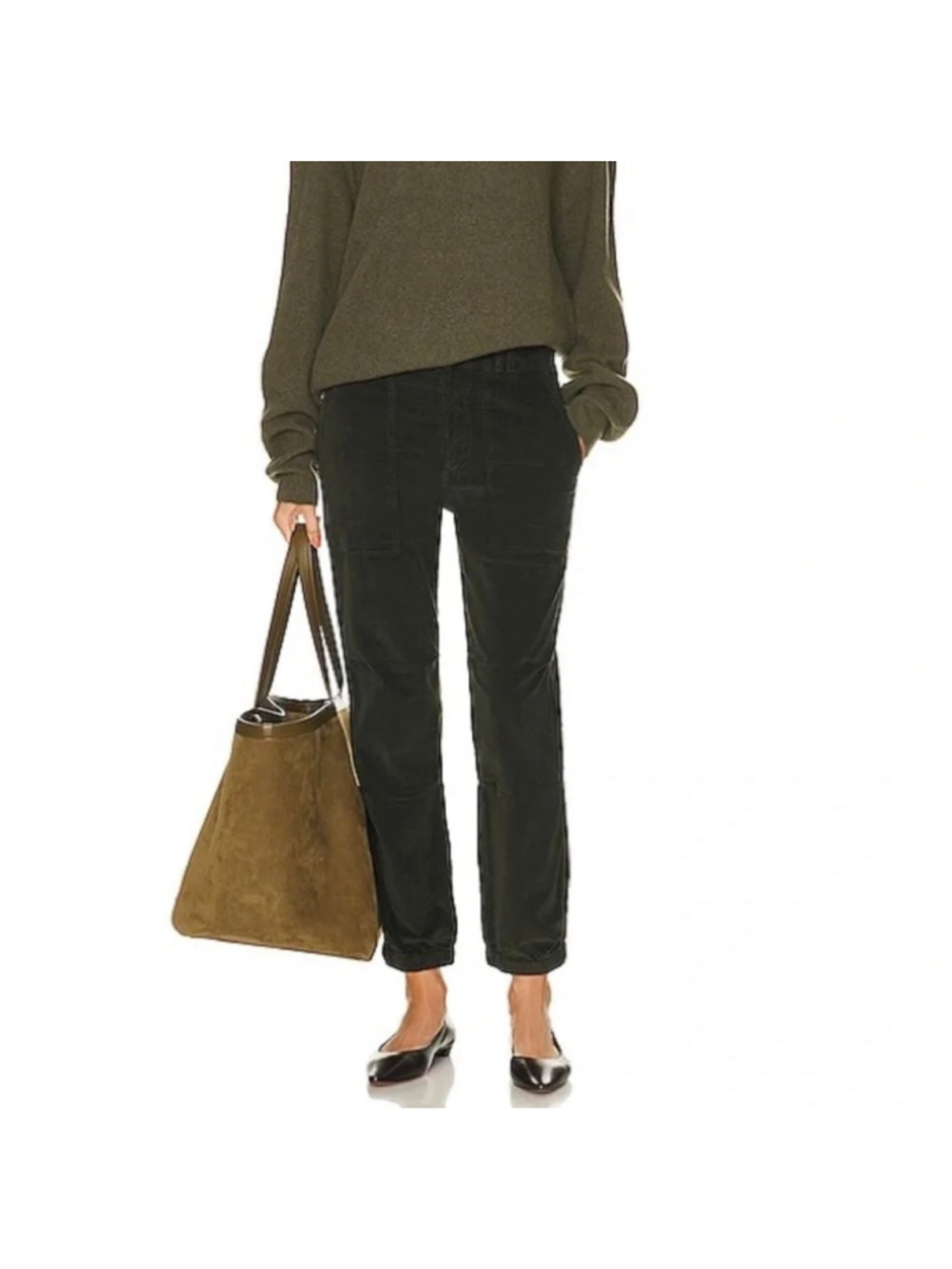 Women's Citizens of Humanity Corduroy Jogger Pants in Dark Olive Green Size 29